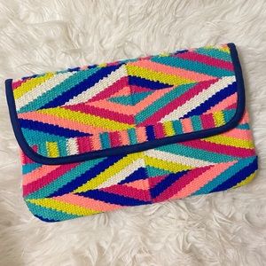 NWOT Oysho Embroidered Clutch
